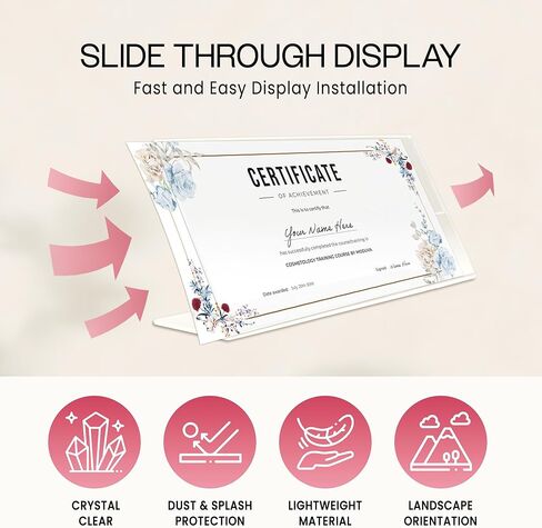 Beauticom Clear Acrylic License Holder for Cosmetology or Other Business (Quantity: 3 Pieces) in Kuwait