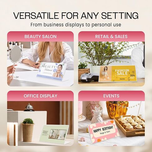 Beauticom Clear Acrylic License Holder for Cosmetology or Other Business (Quantity: 3 Pieces) in Kuwait