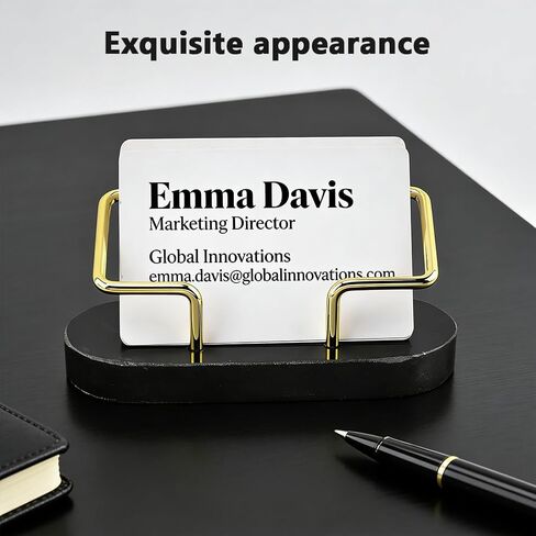 Marble Business Card Holder, 2 Pack Modern Business Card Display Stand for Desk, Gift Cards Organizer for Office, Reception, Desktop in Kuwait