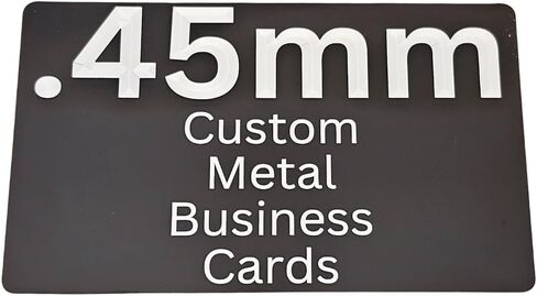 Custom Laser Engraved Metal Personalized Business Cards Front and Back Sides 3.4in x 2.1in x .45mm (100) in Saudi Arabia