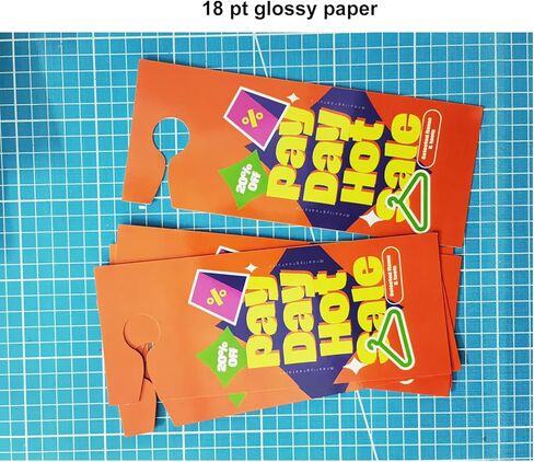 Custom Door Hangers for Business, 3.5 * 8.5 in, 30-200 pcs, 18 pt Thick Paper,Upload Your Design in Saudi Arabia