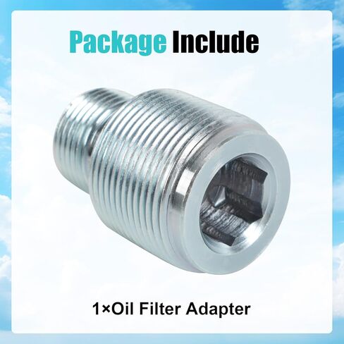 محول فلتر زيت 13/16"-16 إلى 1 1/8"-16 متوافق مع Duramax CAT 1R-1807 متوافق مع VOLVO 478736 AGCO AG121853 BALDWIN B7225 NAPA 7791 in Kuwait