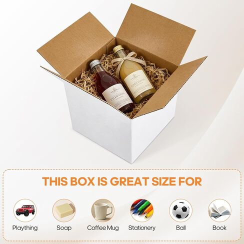 (6" x 4" x 4", 40 Pack) Shipping Boxes, White Corrugated Box Mailers in Saudi Arabia