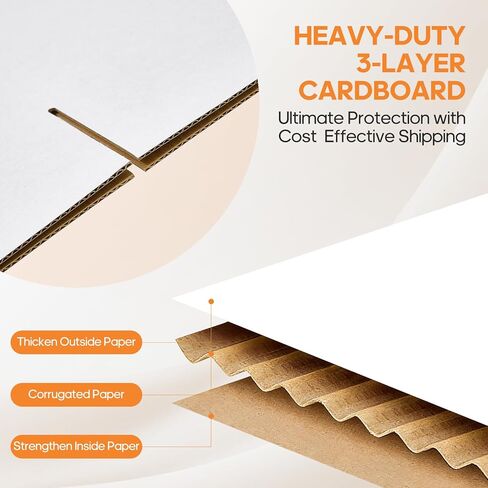 (6" x 4" x 4", 40 Pack) Shipping Boxes, White Corrugated Box Mailers in Saudi Arabia
