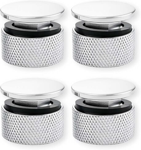 4 قطع من مثبتات خوذة اللحام من سبائك الألومنيوم مع غسالة سيليكون مضادة للانزلاق - قطع غيار متينة لبطانة الأنابيب (فضي) in Kuwait