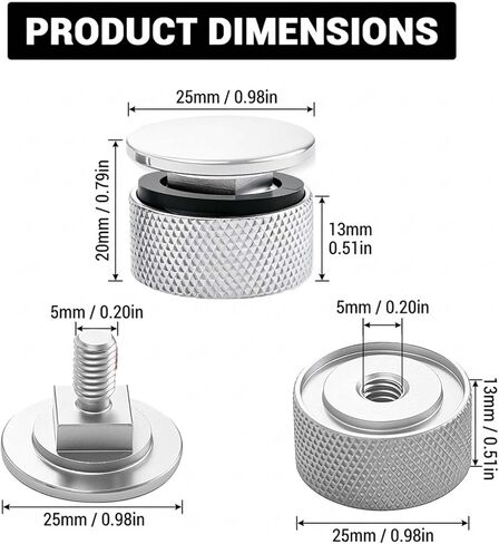 4 قطع من مثبتات خوذة اللحام من سبائك الألومنيوم مع غسالة سيليكون مضادة للانزلاق - قطع غيار متينة لبطانة الأنابيب (فضي) in Kuwait