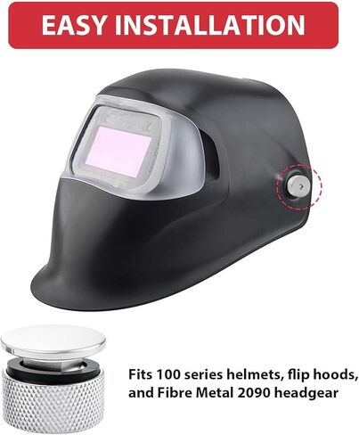 4 قطع من مثبتات خوذة اللحام من سبائك الألومنيوم مع غسالة سيليكون مضادة للانزلاق - قطع غيار متينة لبطانة الأنابيب (فضي) in Kuwait