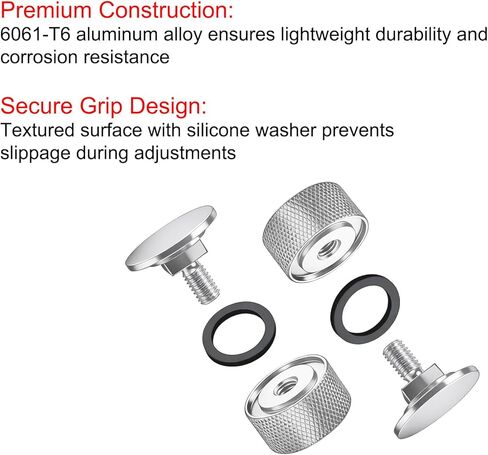 4 قطع من مثبتات خوذة اللحام من سبائك الألومنيوم مع غسالة سيليكون مضادة للانزلاق - قطع غيار متينة لبطانة الأنابيب (فضي) in Kuwait