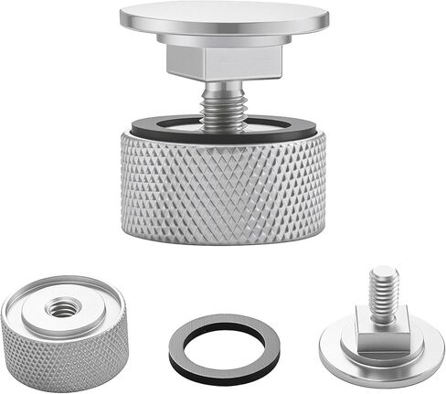 4 قطع من مثبتات خوذة اللحام من سبائك الألومنيوم مع غسالة سيليكون مضادة للانزلاق - قطع غيار متينة لبطانة الأنابيب (فضي) in Kuwait