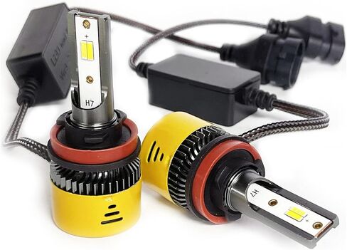 SOCAL-LED LIGHTING H11 Yellow Fog Light Bulbs 3-In-1 Switchback Bulb for Powersports ATV/UTV 40W High Bright Cool White to Golden Yellow, Strobe Flashing Lights, Pack of 2 in Kuwait