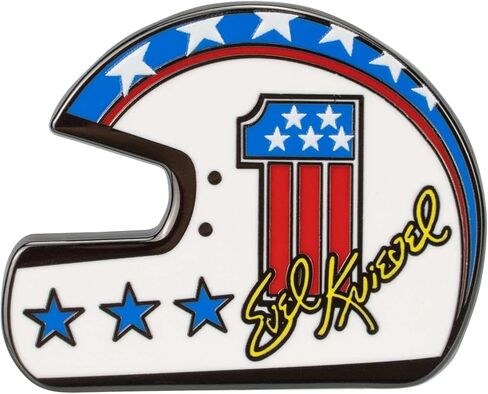 Z Wind Ups Evel Knievel رقم 1 خوذة الرؤية الجانبية دبوس المينا - تذكارات ريترو للدراجات النارية القابلة للجمع - دورة حيلة Evel Knievel in Kuwait