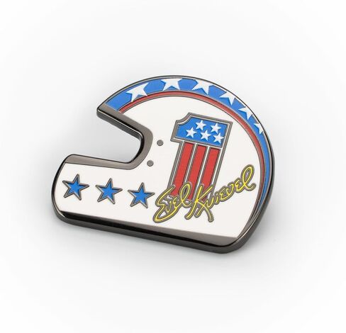 Z Wind Ups Evel Knievel رقم 1 خوذة الرؤية الجانبية دبوس المينا - تذكارات ريترو للدراجات النارية القابلة للجمع - دورة حيلة Evel Knievel in Kuwait