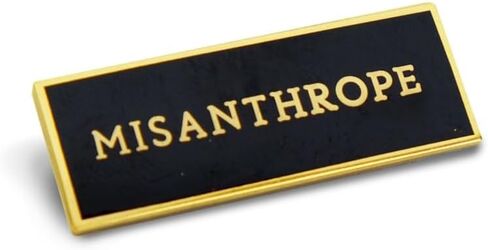 Creepy Co. MISANTHROPE 1.25in Enamel PIN Lapel Flare Antisocial Introvert Loner Goth Emo in Saudi Arabia