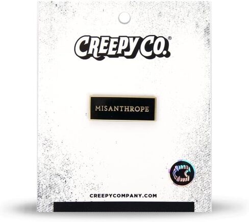 Creepy Co. MISANTHROPE 1.25in Enamel PIN Lapel Flare Antisocial Introvert Loner Goth Emo in Saudi Arabia