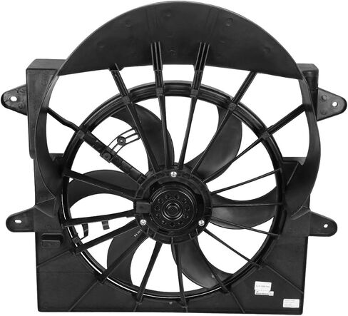 DNA MOTORING OEM-RF-0046 Factory Style Radiator Cooling Fan Cooling Efficiency Improved Direct Replacement [Compatible with 06-07 Jeep Commander / 05-08 Grand Cherokee] Black in Saudi Arabia