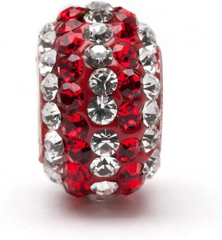 Stone Armory Red + Clear Striped Crystal Bead Charm in Saudi Arabia