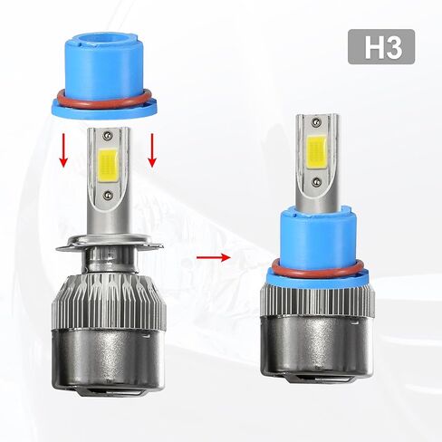 X AUTOHAUX 2pcs H3 LED Headlight Adapter Base Bulb Sockets Retainer Holder Universal for Car Blue in Saudi Arabia