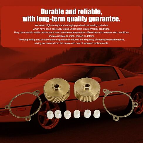 2X Heavy Duty Brass Headlight Motor Gear Repair Kit for 1988-1996 Corvette C4 - Replaces Plastic Gear, Fits All Models (ZR-1, GS, Base) - Includes Bushings & Gaskets in Saudi Arabia