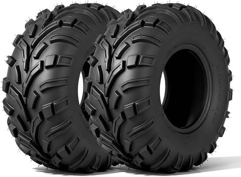 إطارات ATV/UTV مقاس 24x11-10، إطارات الطين لجميع التضاريس مقاس 24x11x10,6 طبقات، مداس اتجاهي، بدون أنابيب، مجموعة من 2 in Kuwait