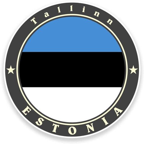 Tallinn Estonia Flag Round Metal 0.75" Lapel Pin Hat Shirt Pin Tie Tack Pinback in Saudi Arabia