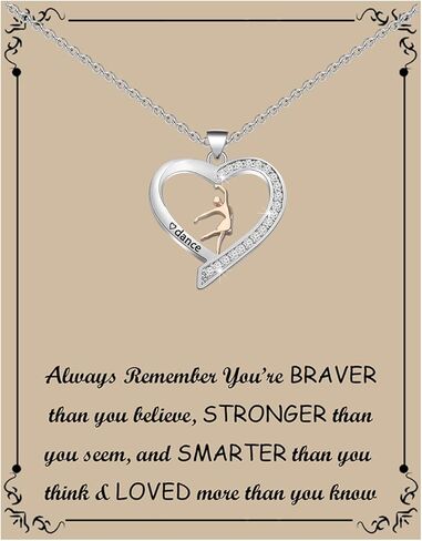BNQL Dance Necklace Dance Recital Gifts Dance Gifts for Dancer Dance Lover Gifts Dancing Gifts Dance Jewelry Ballet Necklace in Saudi Arabia