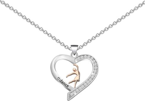 BNQL Dance Necklace Dance Recital Gifts Dance Gifts for Dancer Dance Lover Gifts Dancing Gifts Dance Jewelry Ballet Necklace in Saudi Arabia