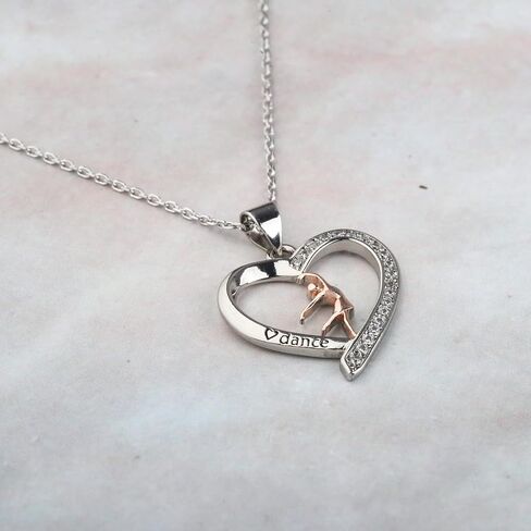 BNQL Dance Necklace Dance Recital Gifts Dance Gifts for Dancer Dance Lover Gifts Dancing Gifts Dance Jewelry Ballet Necklace in Saudi Arabia