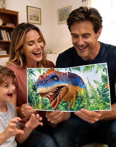 بطاقات منبثقة بتصميم Coralogo T-Rex Roaring - بطاقة تهنئة رائعة على شكل ديناصور ثلاثية الأبعاد مع مظروف لمحبي الديناصورات والأطفال والرجال والأب وهدية ديناصور مضحكة لعيد الميلاد وعيد الحب واللحظات الخاصة in Kuwait