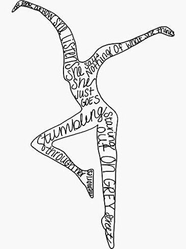 Set of 3 -Outline of DMB Grey Street Sticker in Saudi Arabia