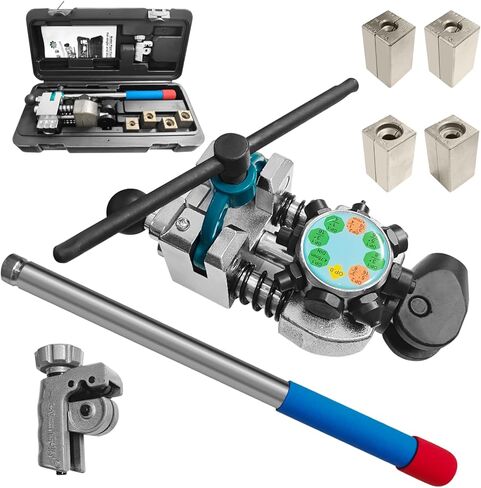 مجموعة أدوات حرق خط الفرامل، 45 درجة مفردة/مزدوجة/فقاعة مشاعل لـ 3/16 بوصة 1/4 بوصة 5/16 بوصة 3/8 بوصة أنابيب من الفولاذ المقاوم للصدأ النحاسي، أداة احترافية لتوفير الوقت مثالية لإصلاح السيارات والمشروعات اليدوية in Kuwait