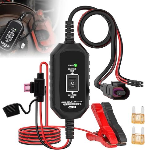 EPB Emergency Release Tool, Quick Release & Reset Electronic Parking Brake Tool with 4 Protections, 2 Connect Ways for Most Vehicles in Kuwait