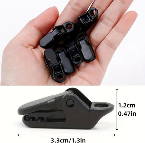 20pcs Small Windproof Tent Clips - Sturdy Camping Fasteners for Tarp, Car Awning, Shade Cloth, Compact Outdoor Shelter Hooks for Hiking, Backpacking & Camping Gear in Saudi Arabia