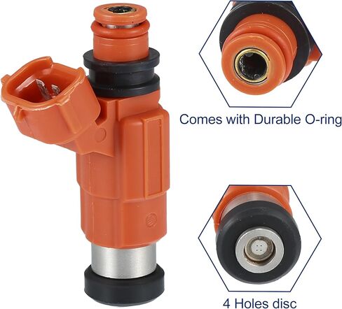 Uxcell 4 قطعة حاقن وقود السيارة لميتسوبيشي الكسوف 3.0L V6 2000-2005 لميتسوبيشي جالانت 3.0L V6 1999-2003 رقم 842-12223/MD319791 in Saudi Arabia