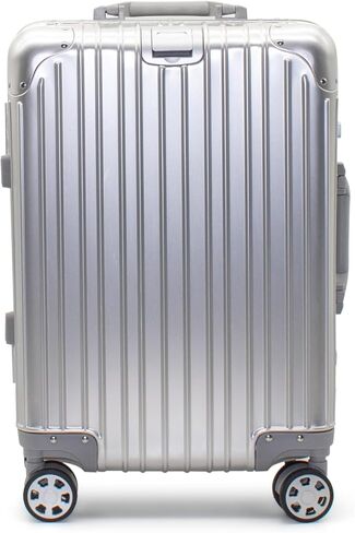 Gabbiano All-Aluminum Luggage Set, 2-Piece Zipperless Suitcase (20" Carry-On + 30" Large) – Aluminum-Magnesium Hardside Spinner with TSA Latch Locks, 22x14x9 (Silver, 2-Piece Set) in Saudi Arabia