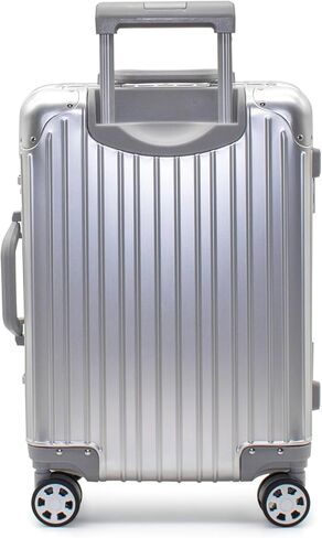 Gabbiano All-Aluminum Luggage Set, 2-Piece Zipperless Suitcase (20" Carry-On + 30" Large) – Aluminum-Magnesium Hardside Spinner with TSA Latch Locks, 22x14x9 (Silver, 2-Piece Set) in Saudi Arabia