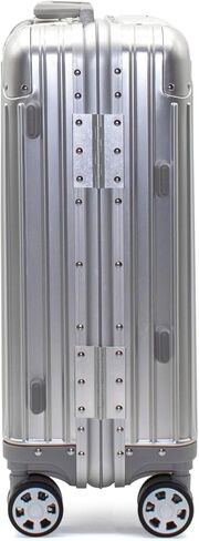 Gabbiano All-Aluminum Luggage Set, 2-Piece Zipperless Suitcase (20" Carry-On + 30" Large) – Aluminum-Magnesium Hardside Spinner with TSA Latch Locks, 22x14x9 (Silver, 2-Piece Set) in Saudi Arabia