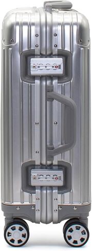 Gabbiano All-Aluminum Luggage Set, 2-Piece Zipperless Suitcase (20" Carry-On + 30" Large) – Aluminum-Magnesium Hardside Spinner with TSA Latch Locks, 22x14x9 (Silver, 2-Piece Set) in Saudi Arabia