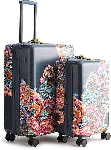 Hardside 2 Piece Luggage Set, Leaf Me Not Paisley Dark Slate, One Size in Saudi Arabia