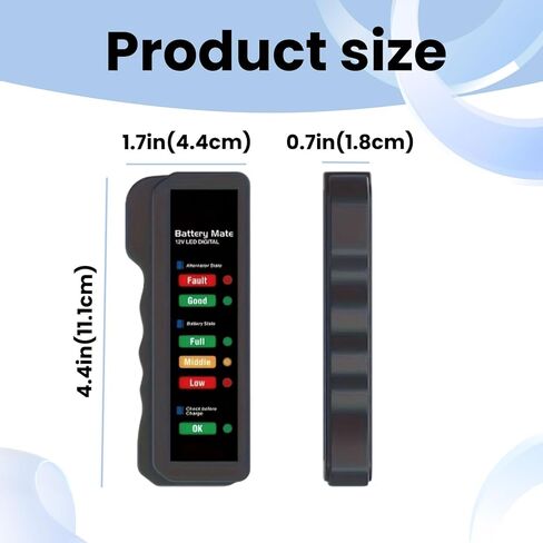 جهاز اختبار رقمي للسيارات - شاشة عرض الجهد الكهربي LED 3-90 فولت، جهاز اختبار الدائرة الكهربائية للسيارات / سيارات الدفع الرباعي / الشاحنة in Saudi Arabia
