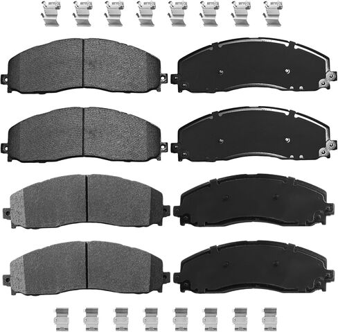 D1680 D1691 طقم مكابح أمامية وخلفية من السيراميك لسيارات Ford F-250 F-350 Super Duty 2013-2021، لسيارة Ford F-450 Super Duty 2013-2016، 8 قطع in Saudi Arabia