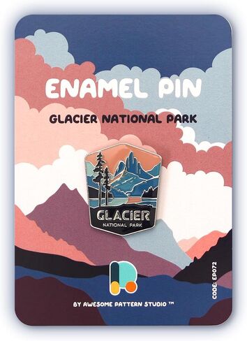 Enamel Pin - Glacier National Park. Collector’s Edition, Durable & Stylish Souvenir Pin for Backpacks, Jackets, Hats, and Accessories, National Park Lovers Gift in Saudi Arabia