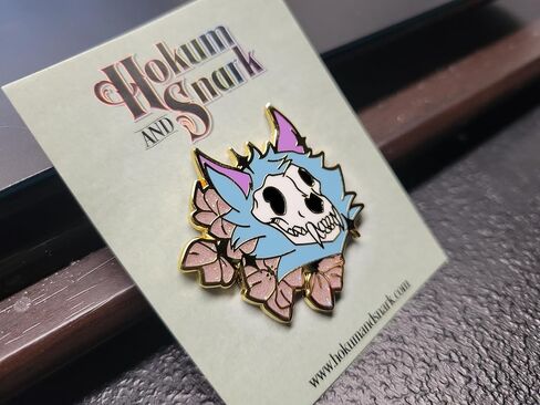 Skulldog Pink Pastel Skullsona Enamel Pin in Saudi Arabia