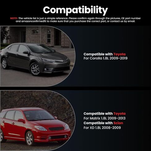 حاقن الوقود متوافق مع Toyota Corolla 2009-2019 Matrix 2009-2013 Scion XD 2008-2009 1.8L,23250-0T010 مجموعة من 4 in Saudi Arabia