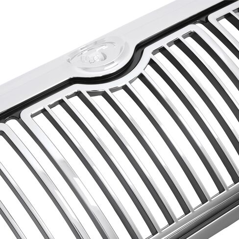 KUAFU Front Grill Compatible with 1998-2002 Mercury Grand Marquis GS/LS Replacement for F8MZ8200AA FO1200353 Plastic(ABS) Upper Bumper Grille Chrome Shell+Black Insert in Saudi Arabia