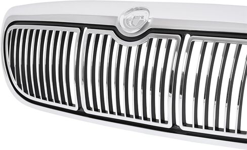 KUAFU Front Grill Compatible with 1998-2002 Mercury Grand Marquis GS/LS Replacement for F8MZ8200AA FO1200353 Plastic(ABS) Upper Bumper Grille Chrome Shell+Black Insert in Saudi Arabia