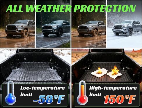 حصيرة سرير الشاحنة لسيارة Toyota Tundra 2022-2026، ملحقات تندرا شديدة التحمل بطانة سرير شاحنة TPE (مركبة 5.5FT/5.5')، ملحقات بطانة الباب الخلفي، حصيرة سرير مطاطية شديدة التحمل in Kuwait