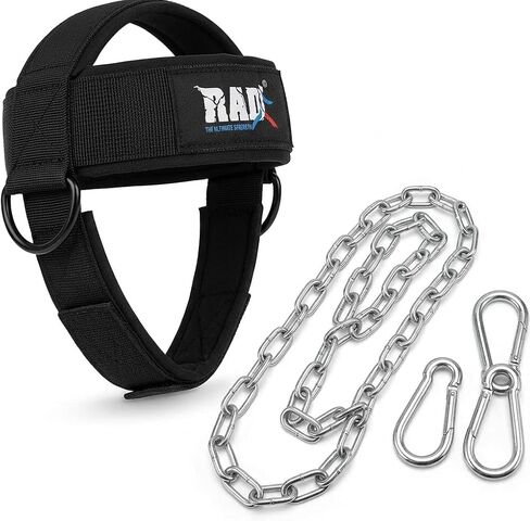 RAD Neck Harness for Strength Training & Weight Lifting | Head Harness | Improve Neck Strength & Reduce Pain | Neck exercise Equipment in Kuwait