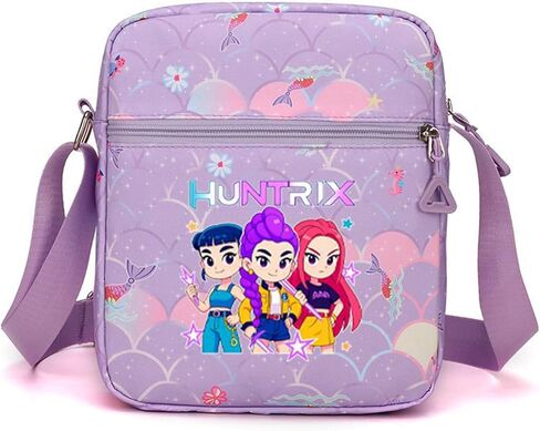 For K-Pop Mini Crossbody Bag - For Korean Idol Shoulder Bag - Cartoon Pattern Design For K-Pop Fans - Purple in Saudi Arabia