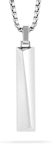 Buve الفولاذ المقاوم للصدأ الحد الأدنى مستطيل قلادة قلادة ضئيلة ث / 26 بوصة رولو سلسلة in Kuwait