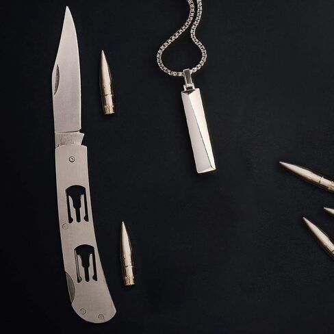 Buve الفولاذ المقاوم للصدأ الحد الأدنى مستطيل قلادة قلادة ضئيلة ث / 26 بوصة رولو سلسلة in Kuwait